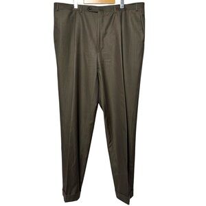 VINTAGE CANALI | ITALIAN PURE WOOL PINSTRIPE HIGH RISE TROUSERS